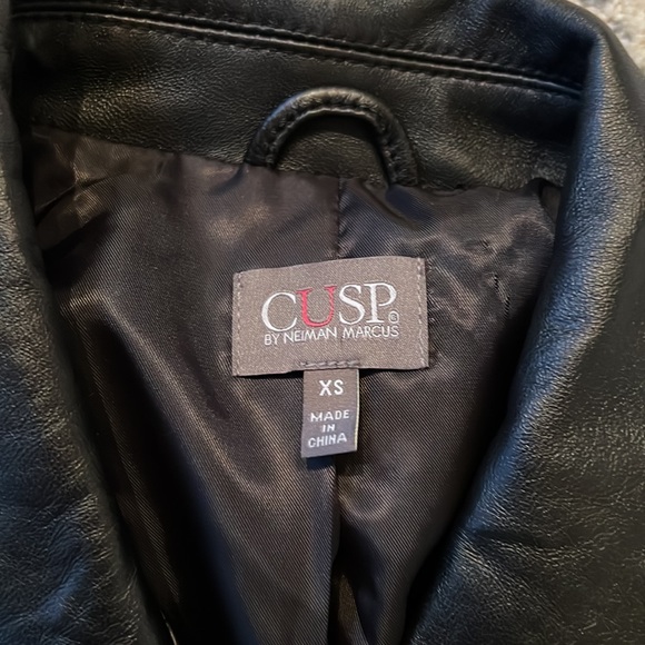 NWOT Cusp Black Leather Jacket Size XS! - Picture 6 of 9